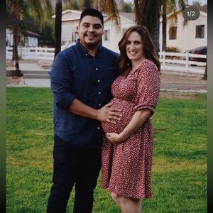 Rust red maternity dress size M